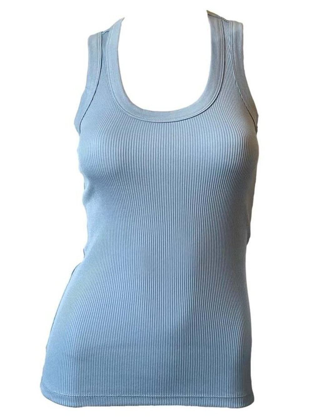 Rohe Sky Blue Cotton Ribbed Tank Top Low NWT EU 42 US 10-12